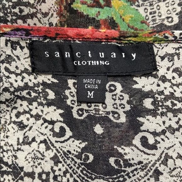 SANCTUARY Needlepoint Floral Tapestry Blouse Sz M - Picture 15 of 15